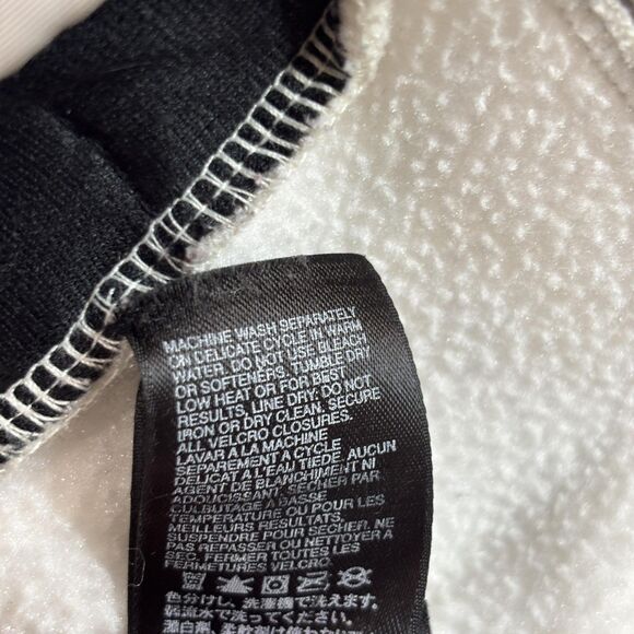 The North Face Denali Fleece Jacket Girls XL White Gray Polartec Full Zip Panels - Picture 10 of 11